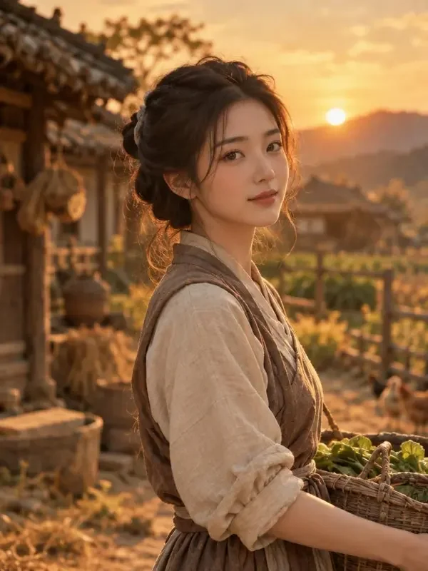 短剧《穿越成农女：我带全村搞钱》穿越重生题材封面